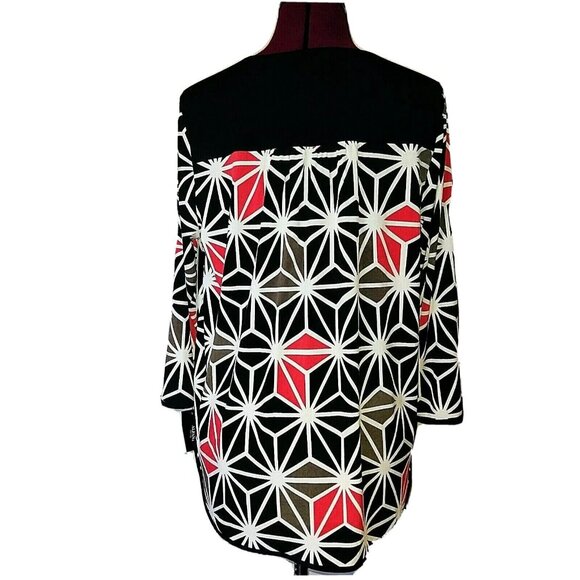 Alfani Top Blouse Multicolor Women Size Petite Large - Picture 2 of 6